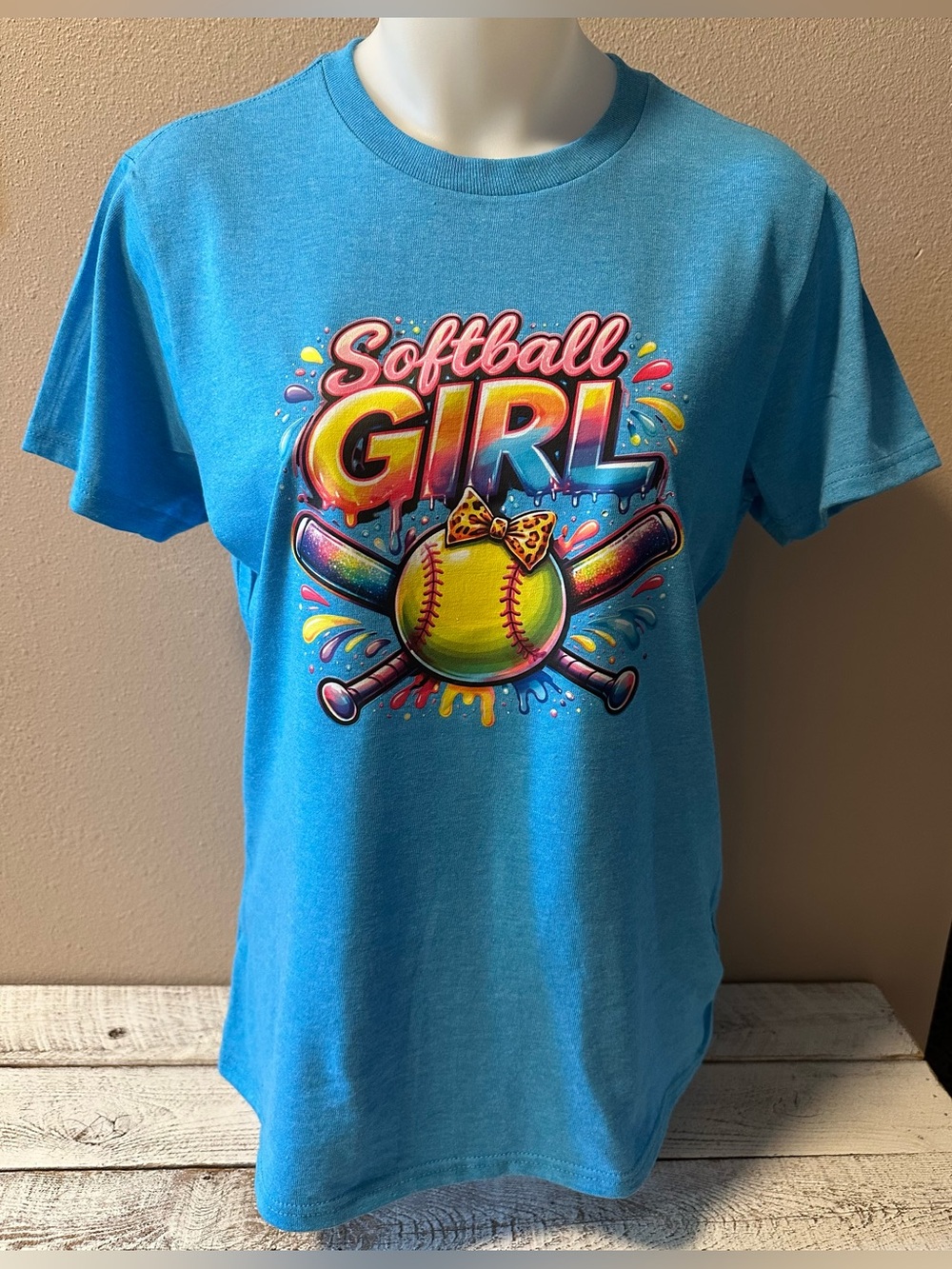 Softball Girl Crewneck Graphic Tee - NIP